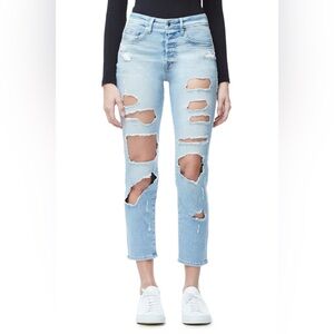 Good American Good Cuts Destroyed Cutout Jeans 29